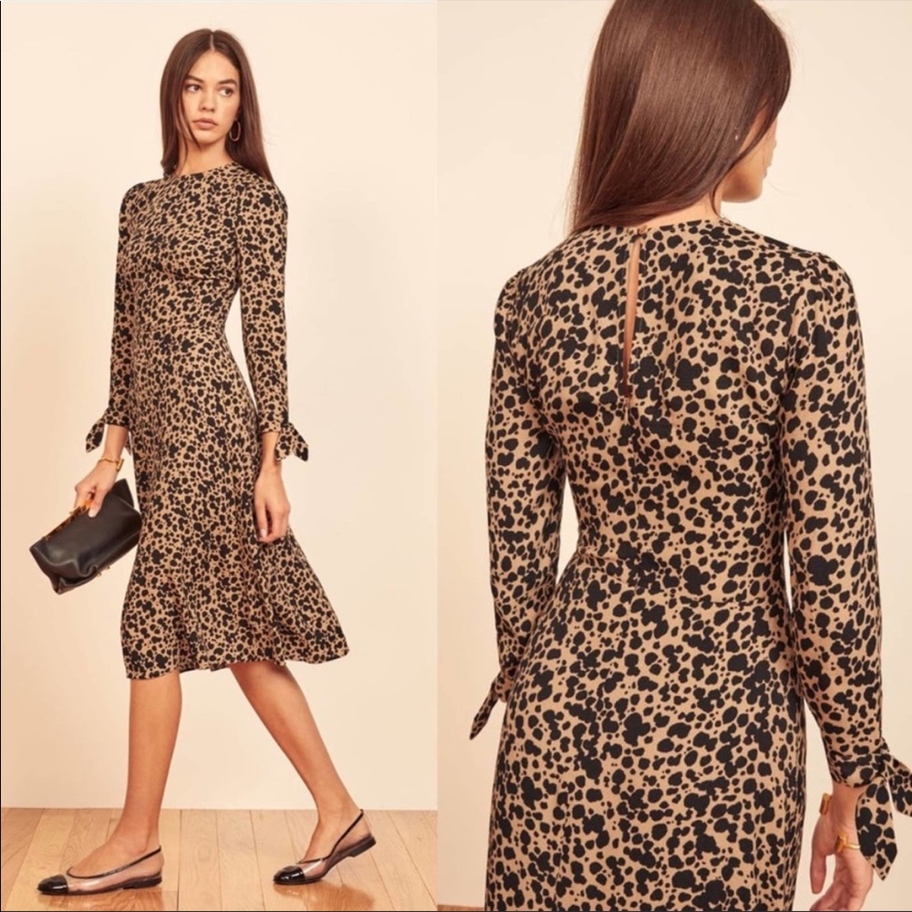 Reformation port print long sleeve dress - Picture 3 of 15